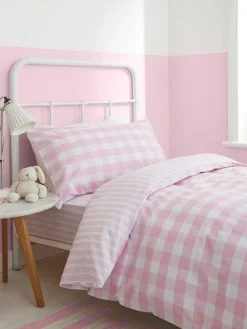Bianca Gingham 100% Cotton Duvet Cover and Pillowcase Set^ Branded Bedlinen
