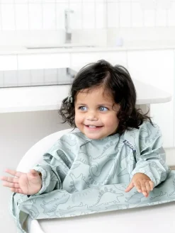 Bibado Green Coverall Weaning Bib - Dino Roar^ Bibs