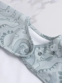 Bibado Green Coverall Weaning Bib - Dino Roar^ Bibs