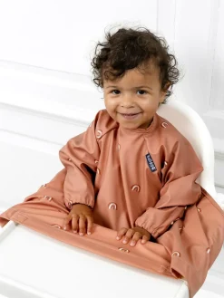 Sale Bibado Terracotta Coverall Weaning Bib - Chasing Rainbows Bibs