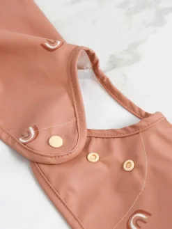 Sale Bibado Terracotta Coverall Weaning Bib - Chasing Rainbows Bibs