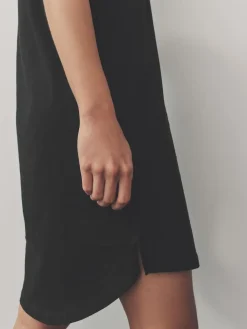 Next 100% Cotton Cap Sleeve V-Neck Mini Dress^Women Dresses