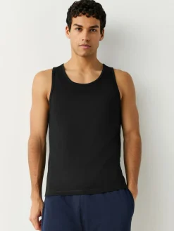 Hot Next 100% Cotton Layering Vests 5 Pack Black