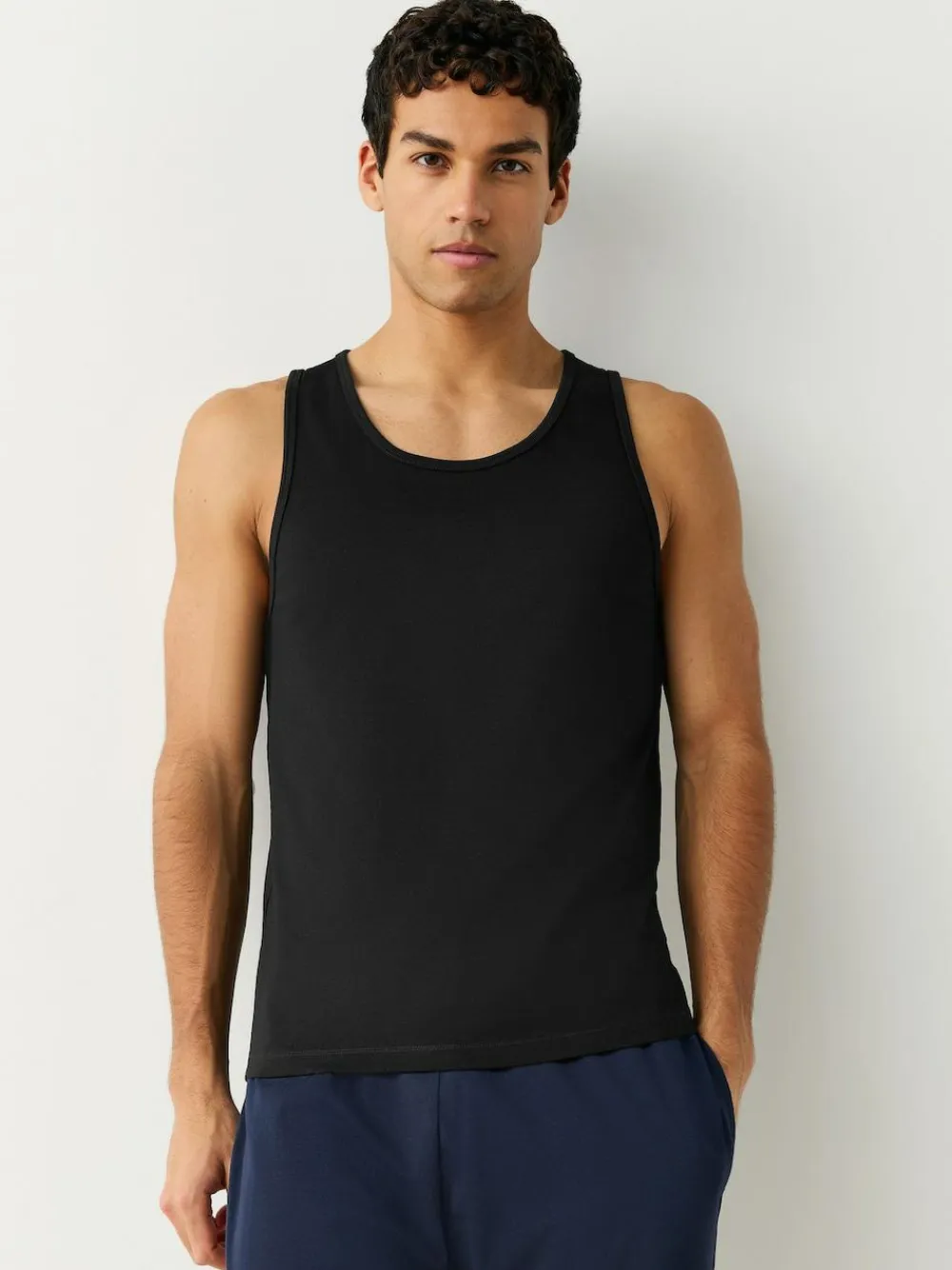 Hot Next 100% Cotton Layering Vests 5 Pack Black