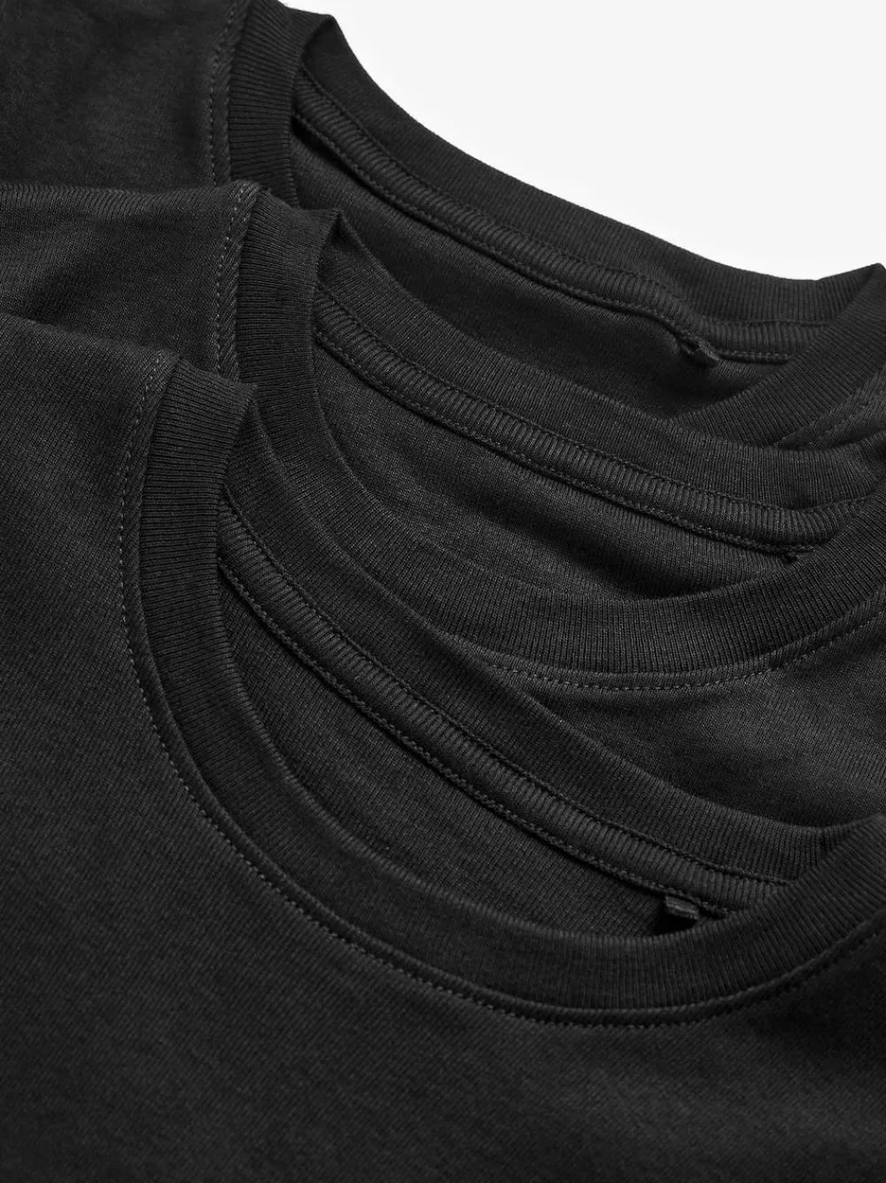 Online Next 100% Cotton Short Sleeve Vests 3 Pack (1.5-16yrs) Black