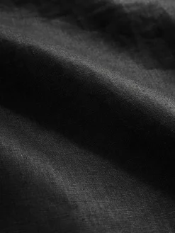 Hot Next Black 100% Linen Midi Skirt