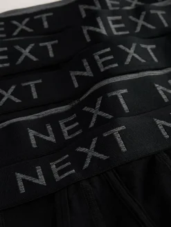 Next Black 5 Pack A-Front Cotton Rich Boxers^ Underwear|Underwear