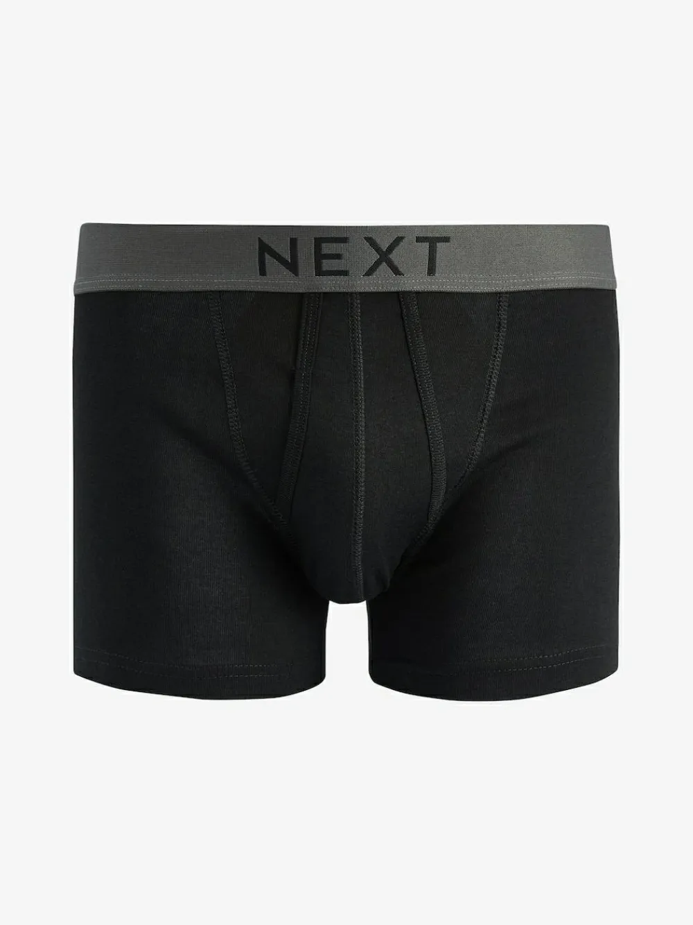 Online Next 10 pack A-Front Pure 100% Cotton Boxers Black