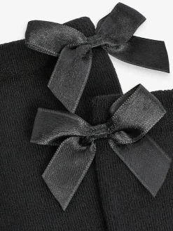 Discount Next 2 Pack Cotton Rich Bow Knee High Socks Black