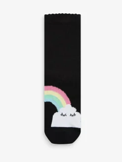 Next Black 5 Pack Cotton Rich Character Ankle School Socks^ Tights|Socks & Tights