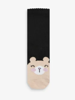 Next Black 5 Pack Cotton Rich Character Ankle School Socks^ Tights|Socks & Tights