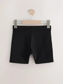 Next Black 7 Pack Cotton Rich Stretch Cycle Shorts (3-16yrs)^ Shorts & Skirts