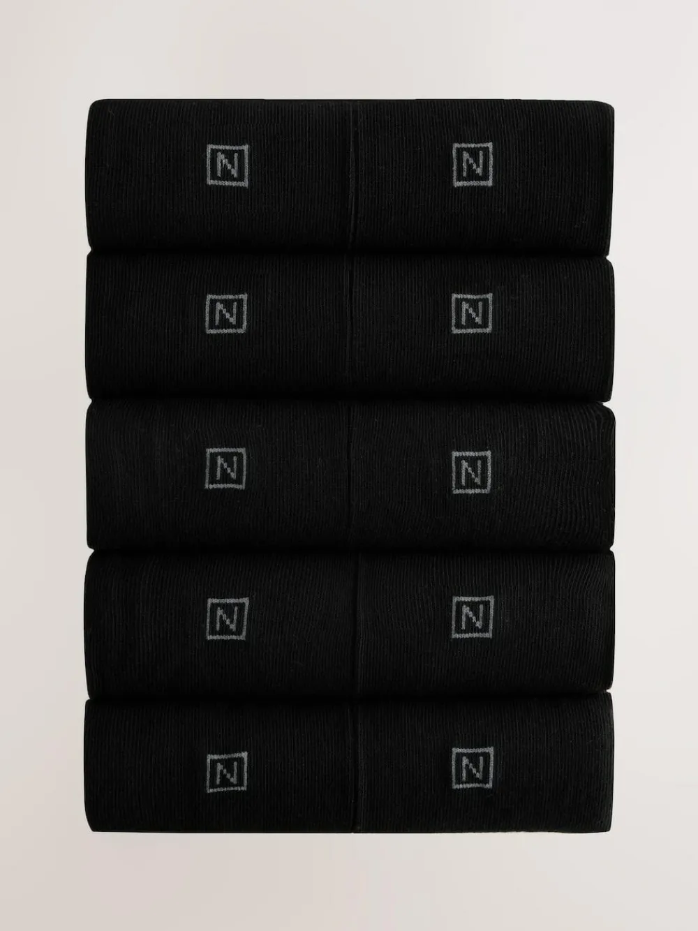 New Next 10 Pack Cushioned Sole Comfort Socks Black