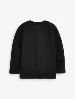 Sale Next 2 Pack Long Sleeve T-Shirts (3-16yrs) Black