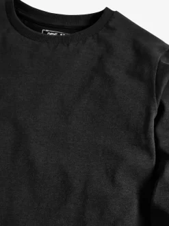 Sale Next 2 Pack Long Sleeve T-Shirts (3-16yrs) Black