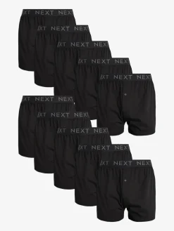 Best Next 10 pack Loose Fit Boxers Black