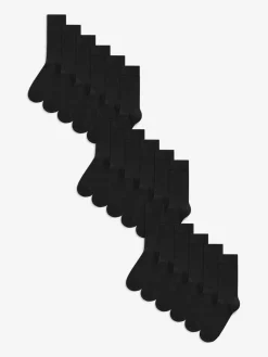 Next Black 18 Pack Mens Cotton Rich Socks^ Socks|Socks