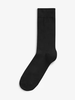 Next Black 7 Pack Mens Cotton Rich Socks^ Nightwear|Socks