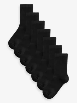 Next Black 7 Pack Premium Bamboo Rich Socks^BOY Socks