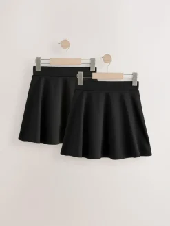 New Next 2 Pack Pull On Skort with Jersey Stretch (3-17yrs) Black