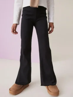 Hot Next Black 1 Pack Rib Flare Leggings (3-16yrs)