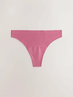 Outlet Next Black / Praline Nude / Pink Floral Thong No VPL Light Flow Period Knickers 4 Pack