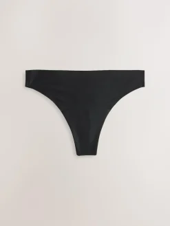 Outlet Next Black / Praline Nude / Pink Floral Thong No VPL Light Flow Period Knickers 4 Pack