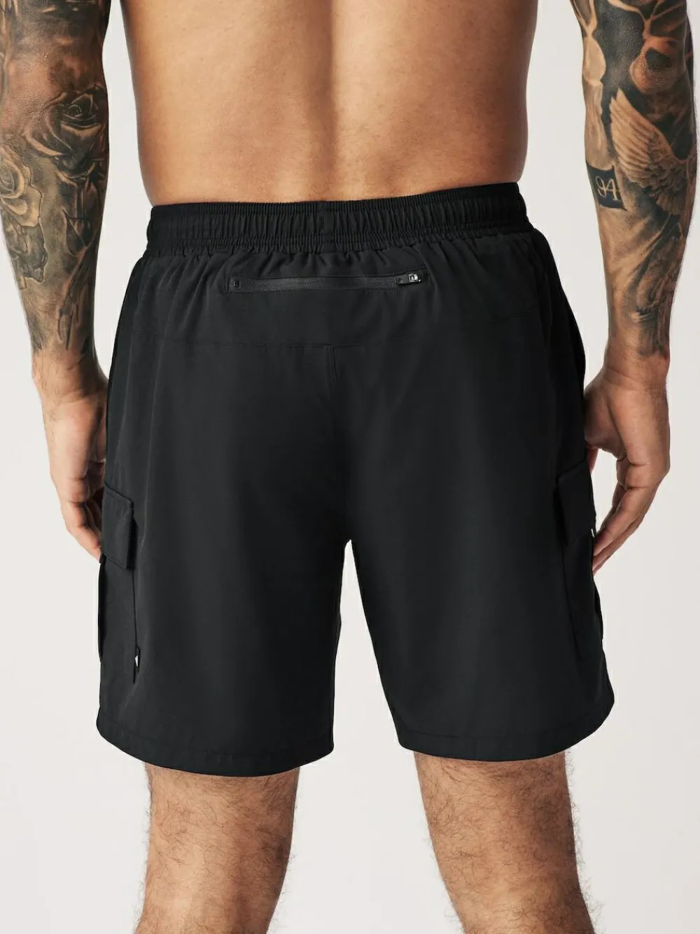 New Next Active Cargo Gym Training Shorts Black