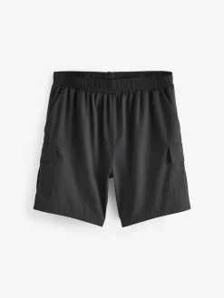 New Next Active Cargo Gym Training Shorts Black