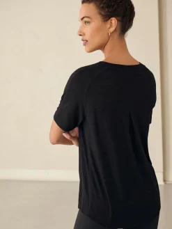 New Next Active Crew Neck Lightweight Short Sleeve T-Shirt Black