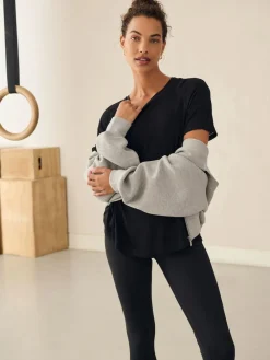 New Next Active Crew Neck Lightweight Short Sleeve T-Shirt Black