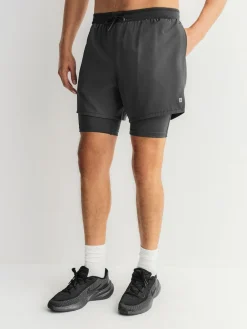 New Next Black Active 2-In-1 Shorts 2 Pack