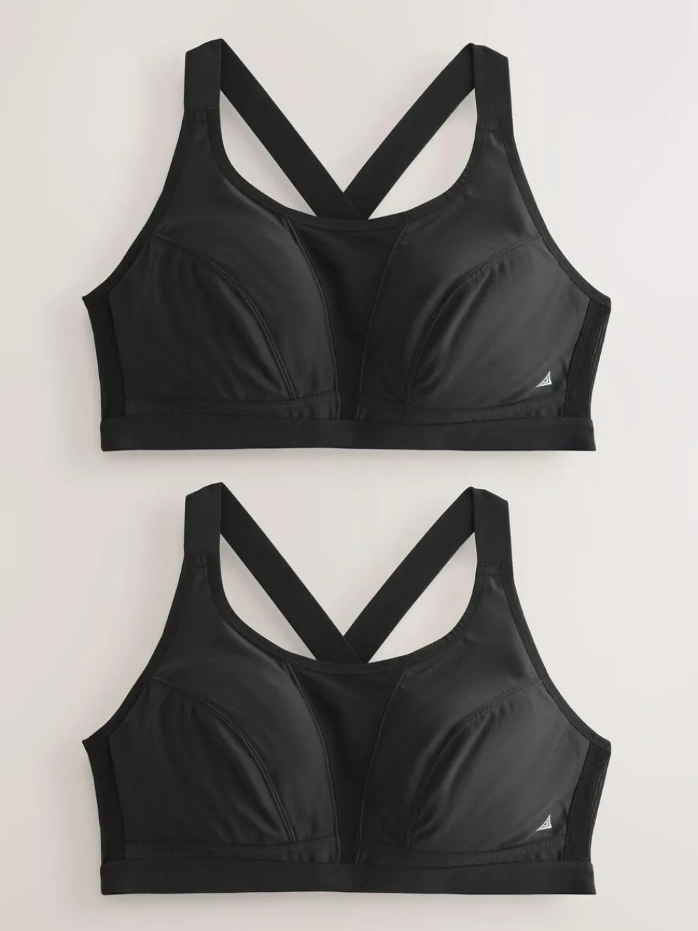 Discount Next Active Sports High Impact Dry Tech Crop Tops 2 Pack Black