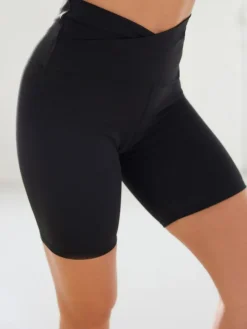 Next Black Active Sports Wrap Waist Cycling Shorts^Women Shorts