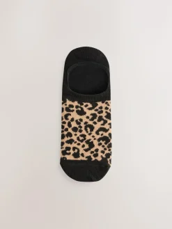 Next Black Animal Invisible Trainer Socks 5 Pack^Women Socks & Tights