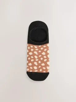 Next Black Animal Invisible Trainer Socks 5 Pack^Women Socks & Tights