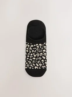 Next Black Animal Invisible Trainer Socks 5 Pack^Women Socks & Tights