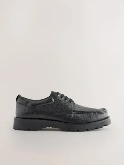 Next Black Apron Leather Shoes^ Shoes