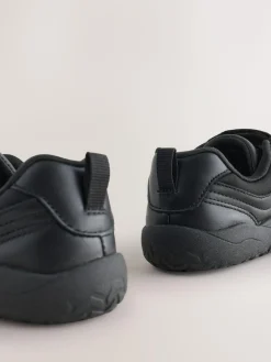 Sale Next Black Barefoot Leather 1 Strap Elastic Lace School Shoes