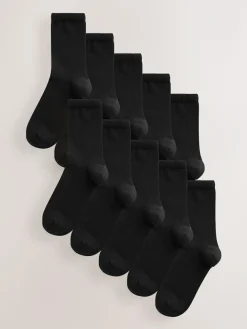 Hot Next Black Basic Ankle Socks 10 Pack