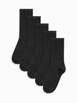 Outlet Next Black Basic Ankle Socks Five Pack