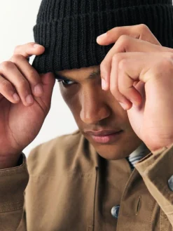 New Next Black Beanie Hat