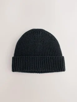 New Next Black Beanie Hat