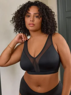 Outlet Next B-H Total Support Non Wire Ultimate Comfort Bra Black