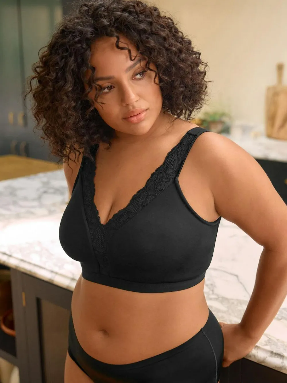 Next B-H Total Support Ultimate Comfort Supersoft Non Pad Non Wire Bra Black