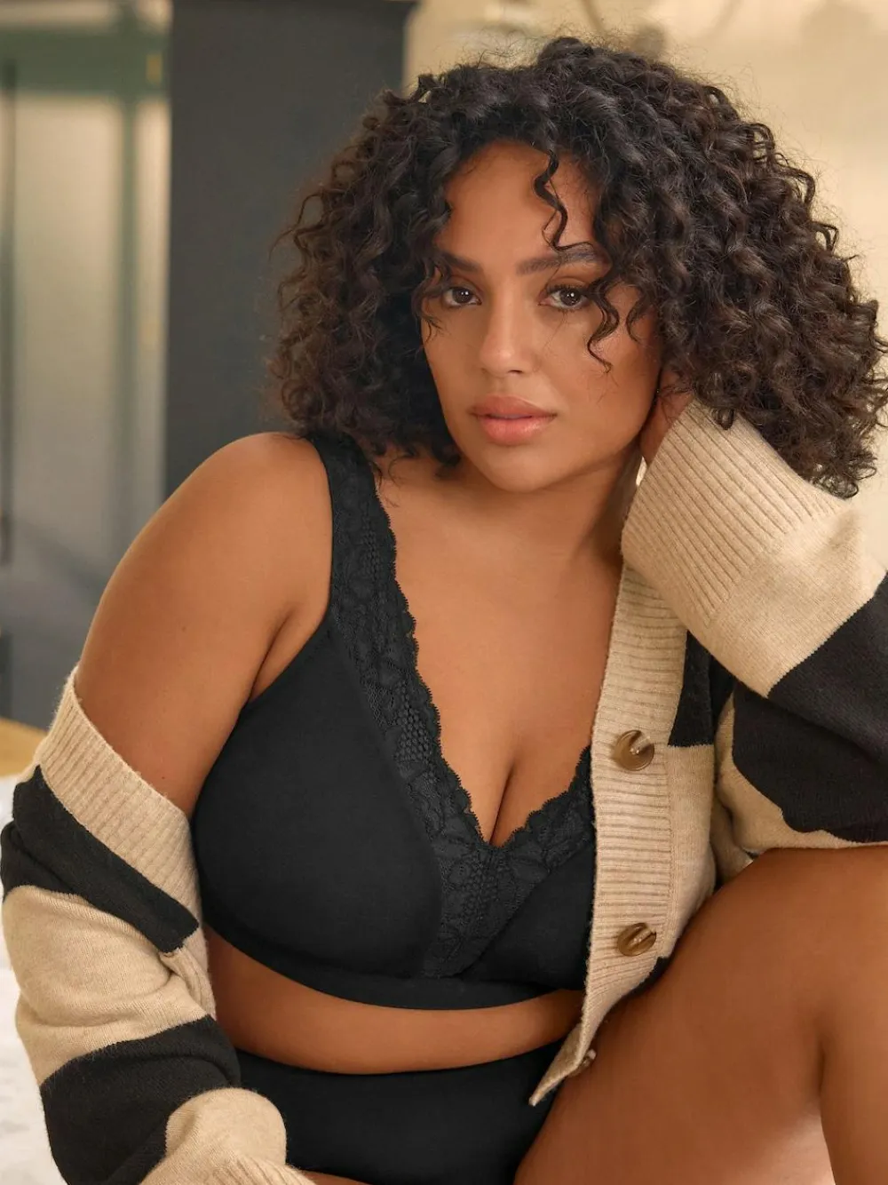 Next B-H Total Support Ultimate Comfort Supersoft Non Pad Non Wire Bra Black