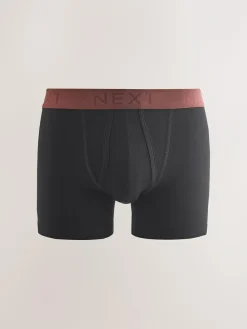Next Black Blue/Brown Waistbands A-Front Boxers 10 Pack^ Underwear|Underwear