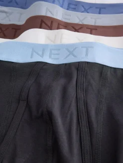 Next Black Blue/Brown Waistbands A-Front Boxers 10 Pack^ Underwear|Underwear