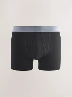 Next Black Blue/Brown Waistbands A-Front Boxers 10 Pack^ Underwear|Underwear