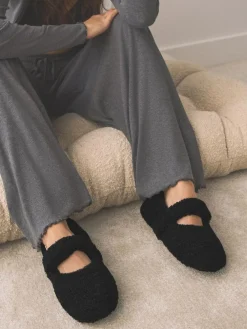 Online Next Black Borg Ballet Slippers